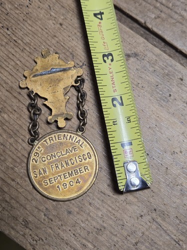 Rare 1904 San Jose Lick Observatory Mt Hamilton CA SF Advertising Templar Medal - Picture 6 of 15