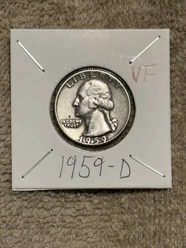 1959-D Washington Business Strike Quarter; 90% Constitutional Silver