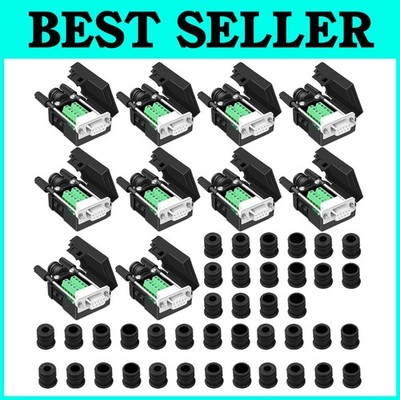 RS232 DB9 Female Connector Breakout Board - 10 Pack