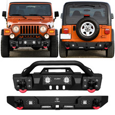 Visida For 1997-2006 Jeep Wrangler Tj Frontrear Bumper Wwinch Plate Lights Visida For 1997-2006 Jeep Wrangler Tj Frontrear Bumper Wwinch Plate Lights
