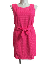 Lilly Pulitzer Clarise Shift Dress - Pink Isle ditsy diamond eyelet fabric - Siz