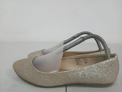 American Eagle Mädchen Kinder Silber Leder Slipper UK (9,5) EUR (43,5) A113