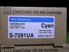 ComColor GD Ink Genuine S-7281UA Cyan Riso Comcolor GD9630/9631/7330 Genuine.