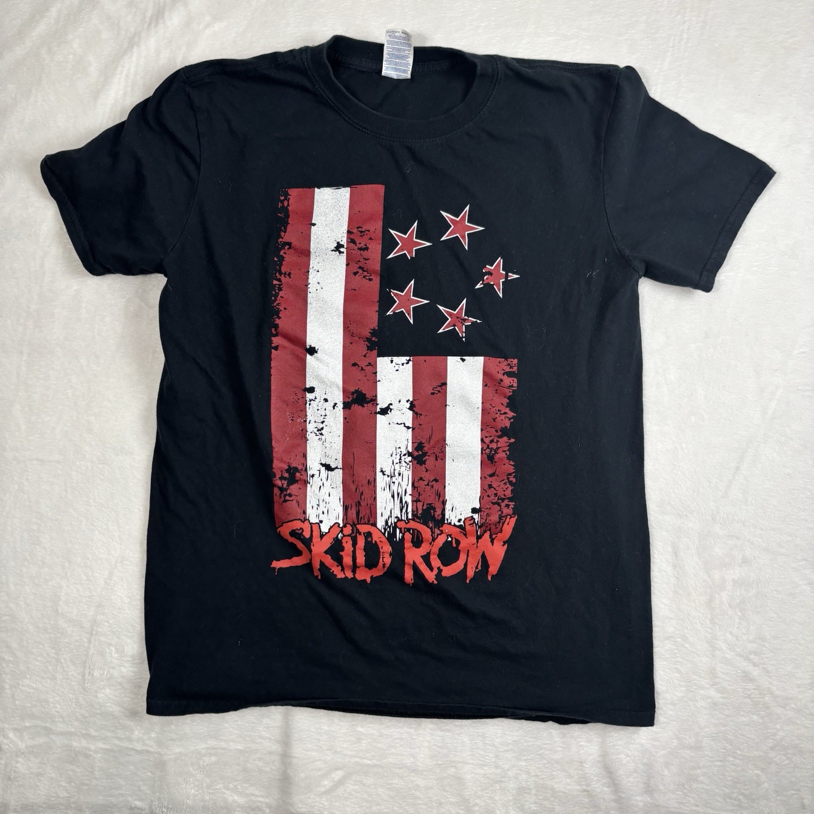 FILA Camicia Skid Row Flag Rebellion US Sector nera manica corta fascia uomo media