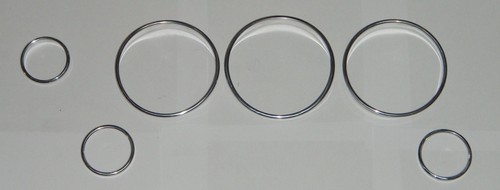 JAGUAR XJR/XJ8/X308 V8 POLIERTES LEGIERUNGSINSTRUMENT 6 RING SET (NEU) - Bild 4 von 5