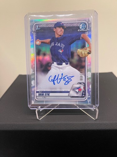 CJ Van Eyk 2020 1st Bowman Chrome Auto /499 Blue Jays