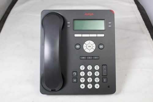 Lot of 5 Avaya 9404 Global Icon Digital Office Phones w/ Handsets & Stands