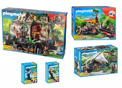 LOT PLAYMOBIL (COMPLET,SANS BOITES) TEMPLE AVENTURIERS 4842/4843/4847/4848/4849