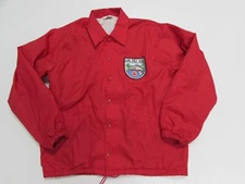 VINTAGE West Wind Men's Windbreaker Jacket Size M Medium Red LAC DES ILES