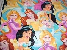 Fabric Disney Multi Princess Packed Springs Creative 100 Cotton 44" x26" Sewing