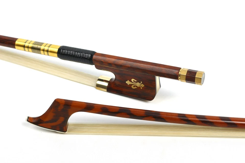 4/4 Advanced Cello Bow Snakewood Bow Stick Great balance Natural Bow Hair - Image 3 of 4