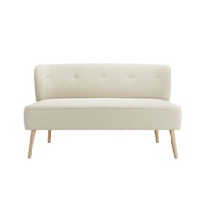Beau 2 Seater Sofa - Sand Upholstery & Blonde Wood Frame
