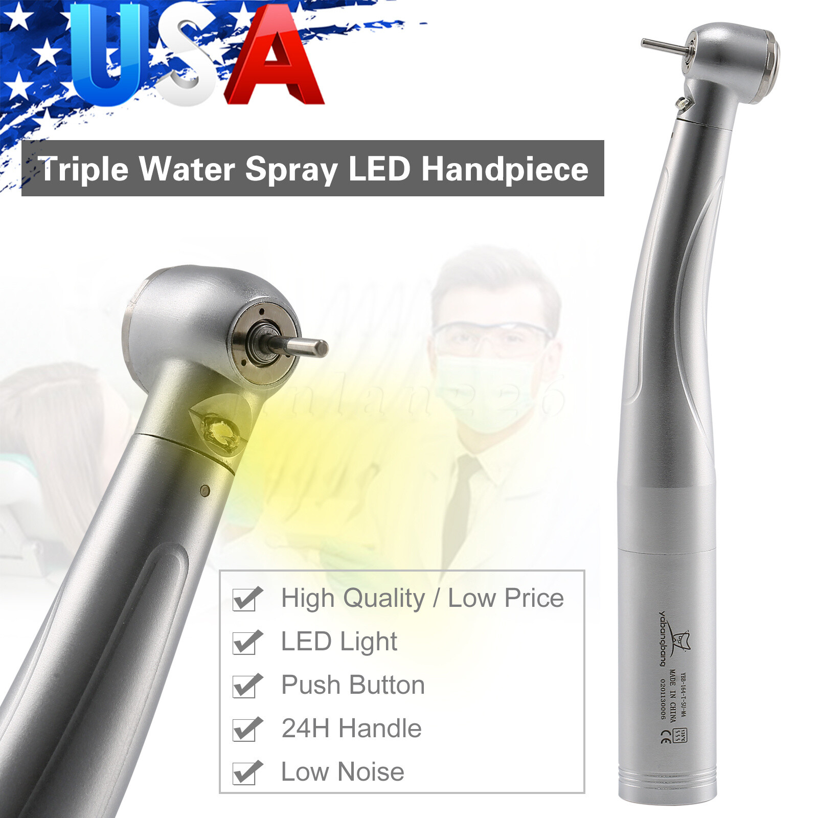 KaV Style Dental LED E-generator / Fiber Optic Handpiece / 4/6H Quick Coupler