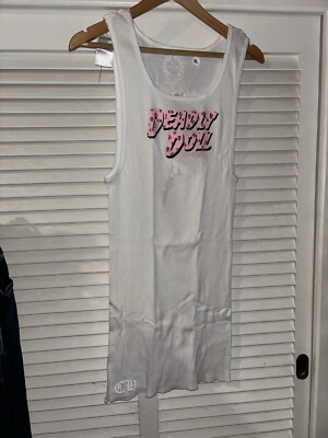 Chrome hearts deadly doll white tank top xl brand new | eBay