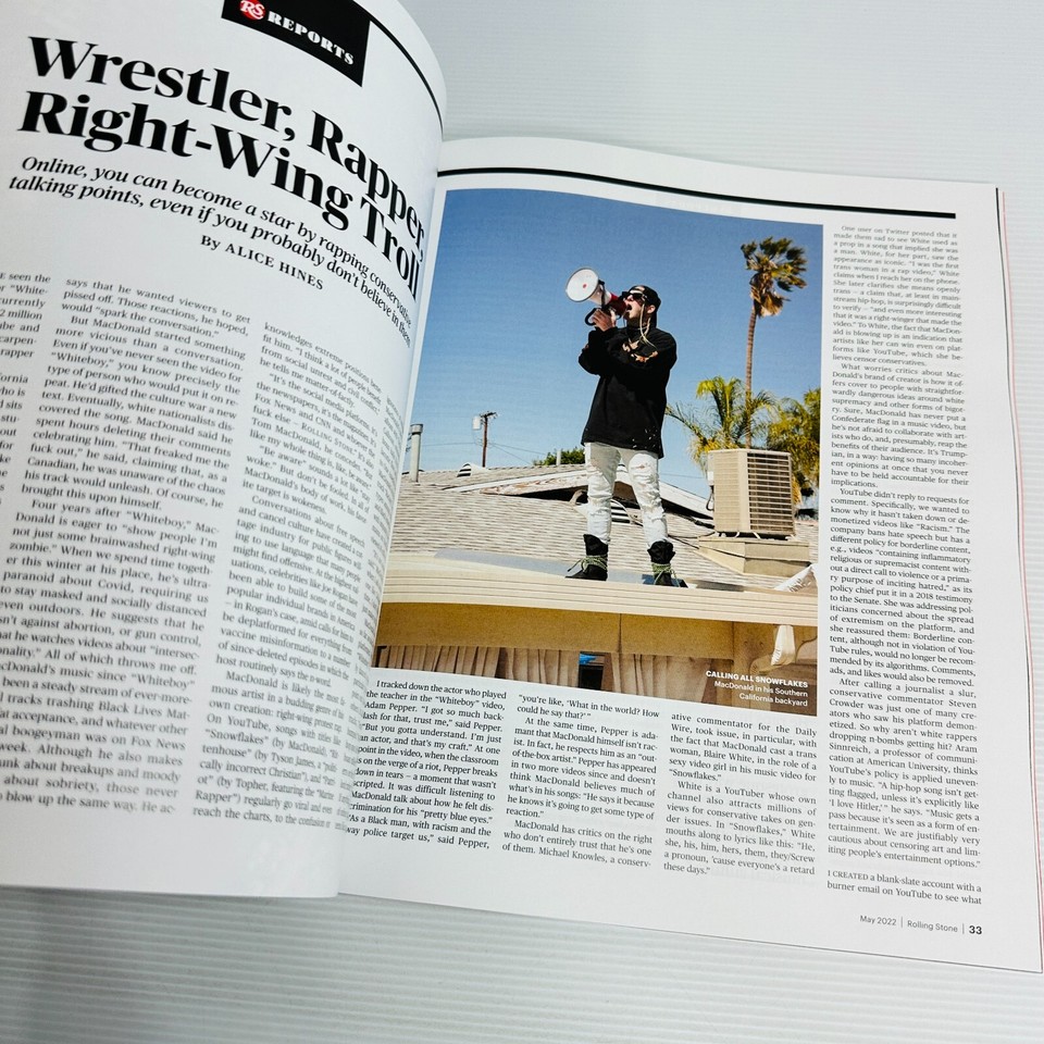 Rolling Stone Magazine 1363 May 2022 Mr Beast Cover, YouTube, Music