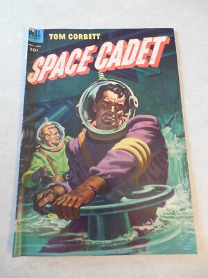 TOM CORBETT: SPACE CADET #6, DELL COMIC, 1953, PAINTED COVER, SOLID 4.5 VG+!