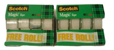 Scotch Magic Tape 3/4INx300IN 8.33YD ea Dispensers 2pk of 4=8 USA SELLER US SHIP