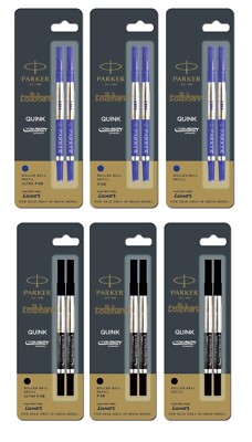 Parker Quink Rollerball Pen Refill Black Blue Ink Medium Fine Ultra Fine Point