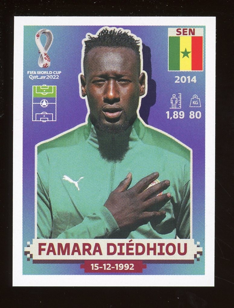 2022 Fifa World Cup Panini Sticker Qatar FAMARA DIEDHIOU Senegal SEN17