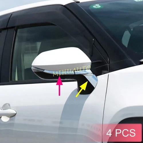 Chrome Side Rearview Mirror Strip Molding Trim For 2021-2025 Toyota Yaris Cross