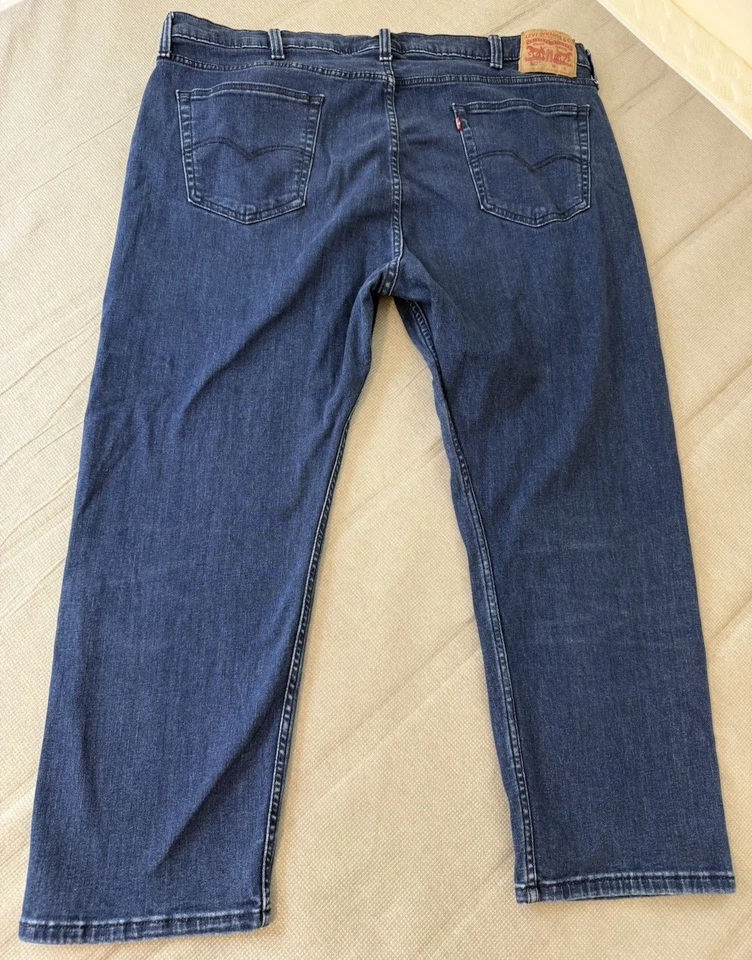 Pantalones de mezclilla Levi's 502 regular de corte cónico para hombre 44x29 (ajuste 44x29) azul lavado oscuro desvanecido Foto 2 de 4