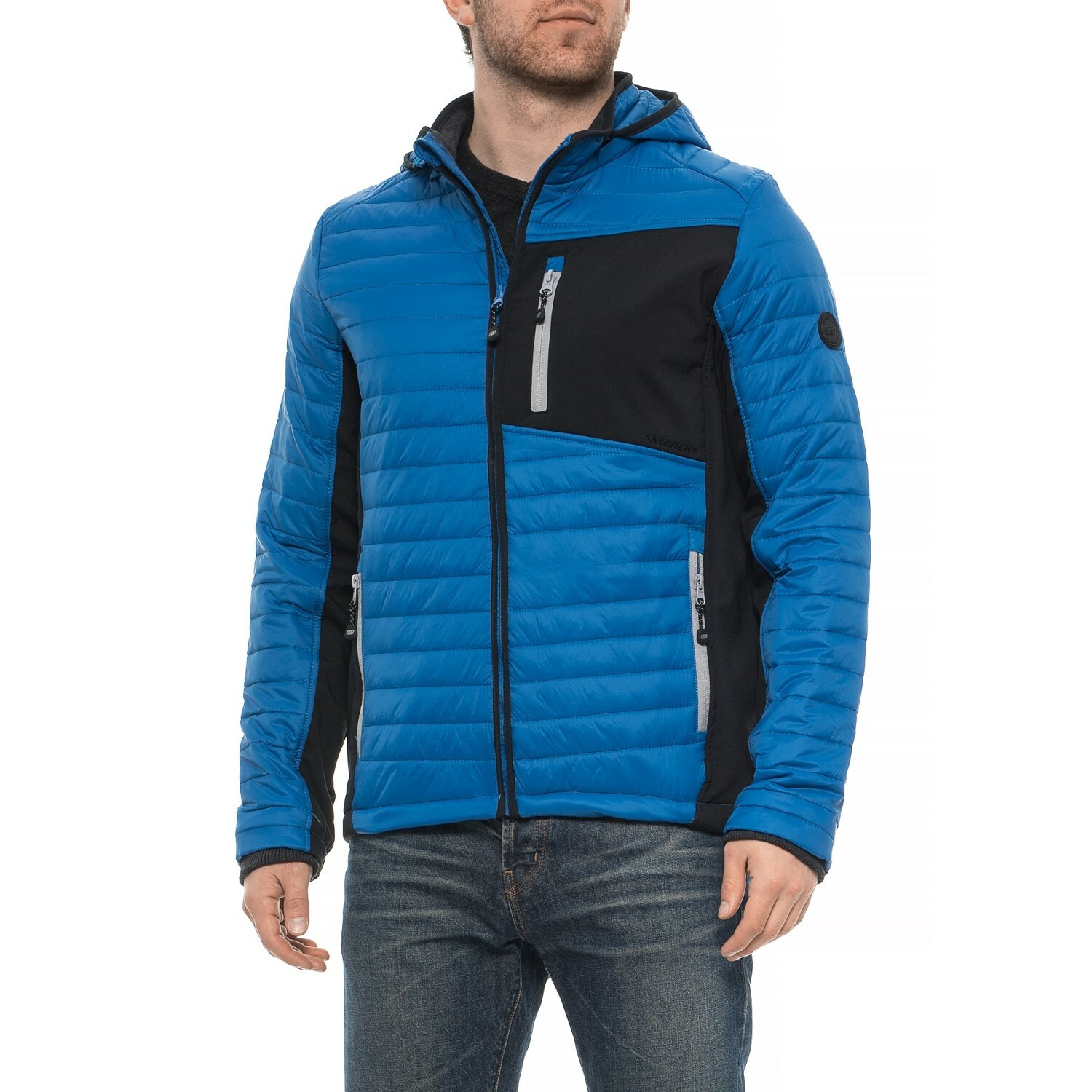 Куртка с капюшоном Skechers Nylon Shell - Утепленная- Выберите размер - Синий цвет - НОВИНКА 7390₽