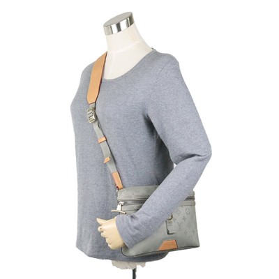 Auth LOUIS VUITTON Monogram Titanium Messenger PM Crossbody Bag  