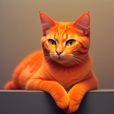 Cat Sticker Orange Tabby Cute Tiger Kitten Whisker Kitty Pet (3 Inch)