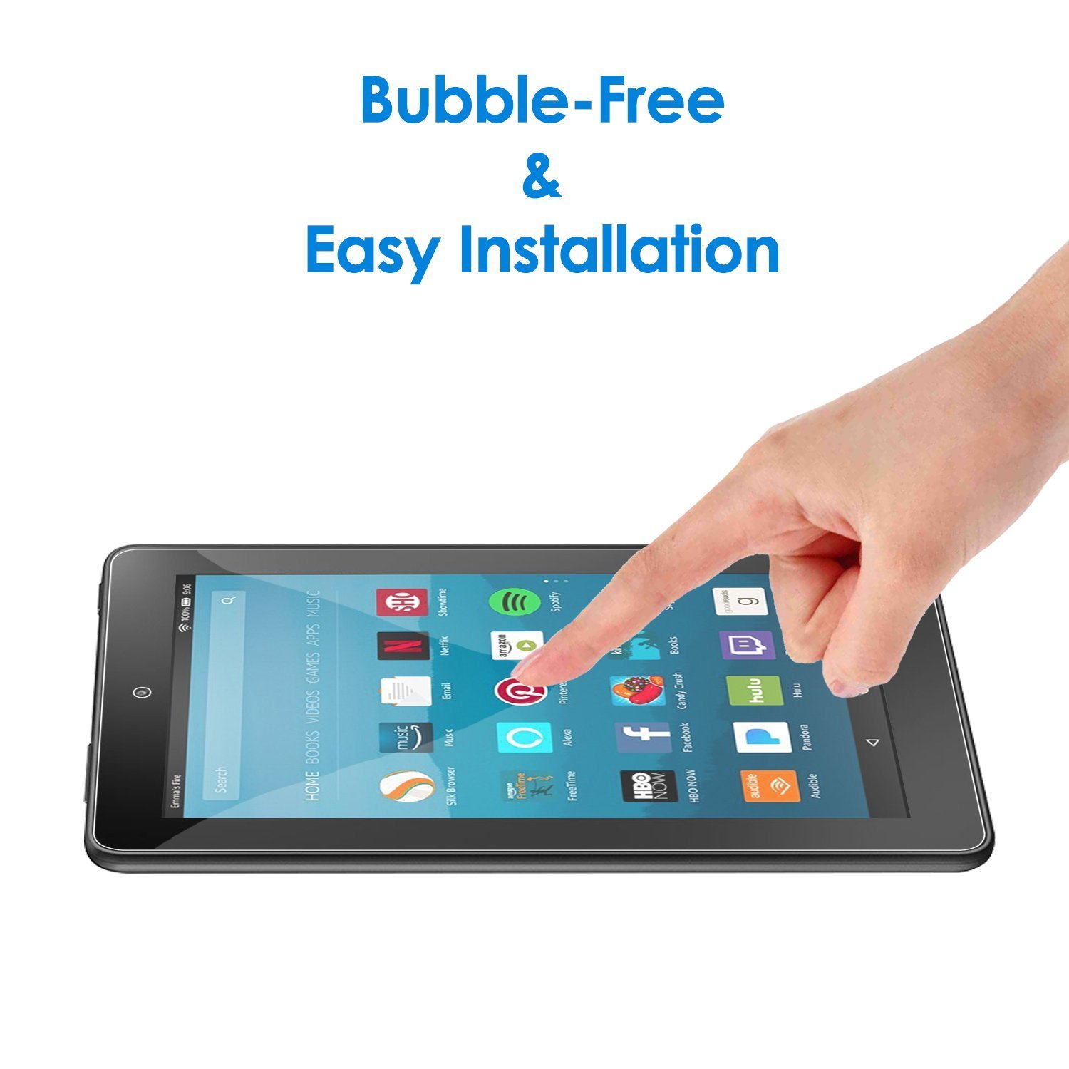 Screen Protector Tempered Glass for Amazon Kindle Fire HD 8" 7th 8th