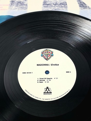 MADONNA EROTICA SOUTH KOREA 12'' VINYL LP 1992 BANNED BACK COVER - Picture 10 of 15