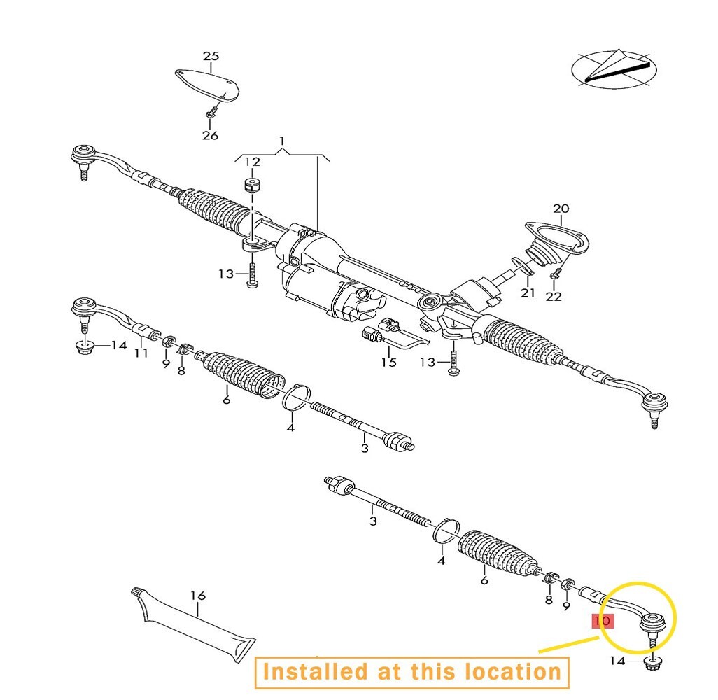 Lamborghini Huracan LP610 580 Audi R8 Outer Tie Rod Ball Joint(L) OEM:4S0423811B