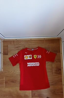 Shirt Formula One Scuderia Ferrari Racing Team F1 2018 Puma Mission Women M 
