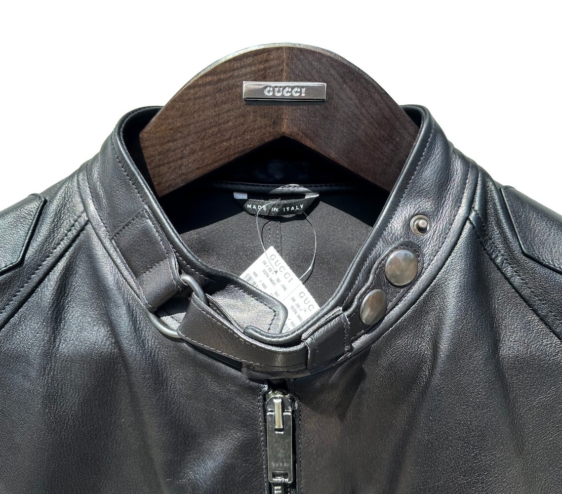 VTG GUCCI Tom Ford Uomo Cruise 2004 Leather Biker Café Jacket