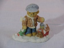 Vtg Cherished Teddies Rich Paws For Holiday Treats Dated Figurine 352721,1998 rr