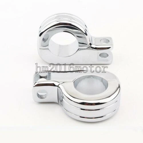 Abrazaderas de montaje de clavijas de pie de carretera de 1-1/4" para Harley Davidson Ultra Limited FLHTK Foto 3 de 4