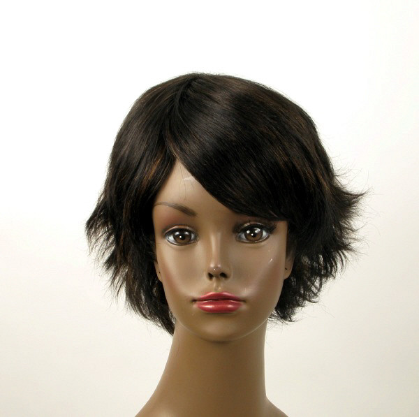 Perruque afro naturelle contre les cheveux ternes - Volume et mèches cuivrées