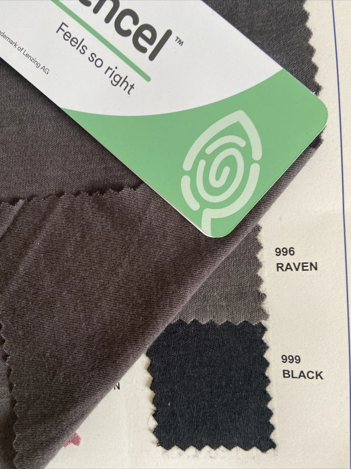 Tencel Organic Cotton Jersey (65 in. wide) Color Black - BY THE YARD - Image 2 of 3