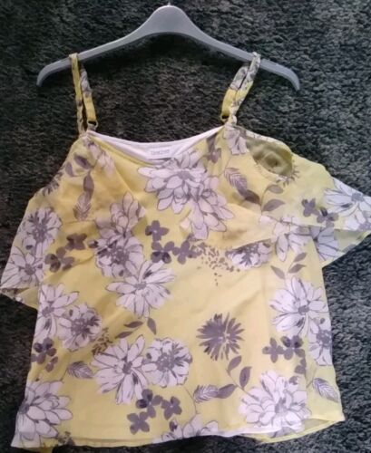 Kaleidoscope Together Yellow Floral Top Size 16 BNWT - Picture 1 of 6