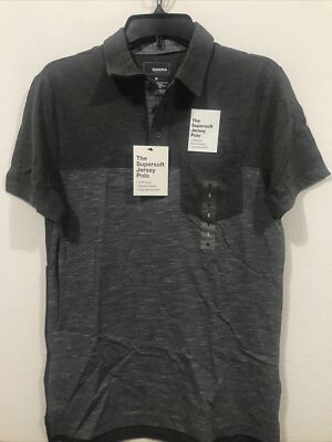 SONOMA - MEN - THE SUPERSOFT JERSEY POLO- GRAY - SIZE SMALL     (TW-3999)