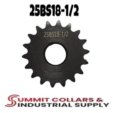 #25 Roller Chain Sprocket B Type 1/2'' Bore 18 Tooth 25BS18-1/2