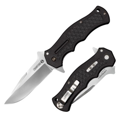 Cold Steel Crawford Model 1 Folding Knife 3½'' 4034 Steel Blade Blck Zy-Ex Handle