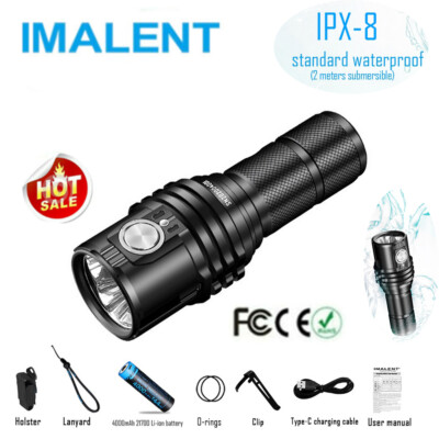 Imalent LED Flashlight MS03 18350 High Power Headlight Torch light USB Charge