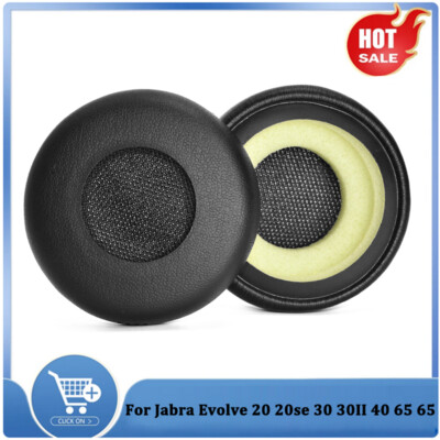 1Pair Ear Pads Cushions Replacement For Jabra Evolve 20 20se 30 30II 40 65 65+