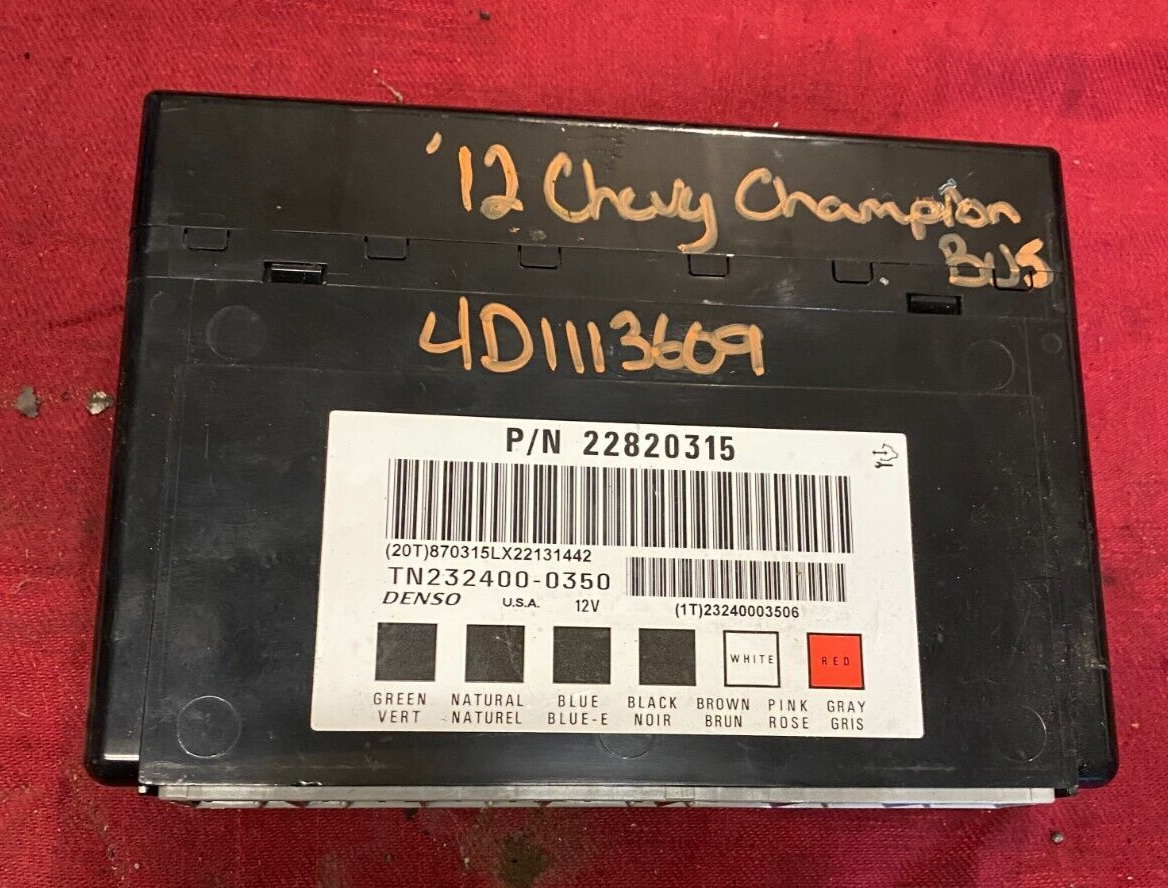 CHEVROLET EXPRESS CHAMPION BUS BCM DENSO 22820315, TN232400-0350