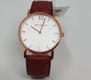 Paul Hewitt Unisex volwassenen analoog kwartshorloge met lederen armband PH  S Sm B 14M, armband