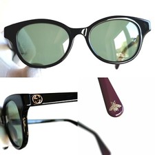 occhiali da sole GUCCI sunglasses vintage nero viola mosca oro GG0924O 003 bee