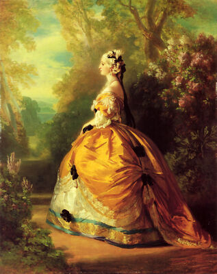 Oil Painting repro Winterhalter Franz Xavier - the Empress Eugenie