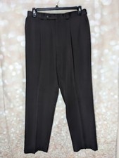 Men's Brown DKNY Pleated Front Dress Pants 35x31 Actual Size