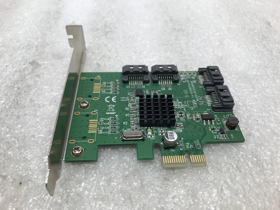 I/O Crest 4 Port SATA PCI-e 2.0 x1 Controller Marvell 9215 Non-Raid SI-PEX40064 - Image 2 of 4