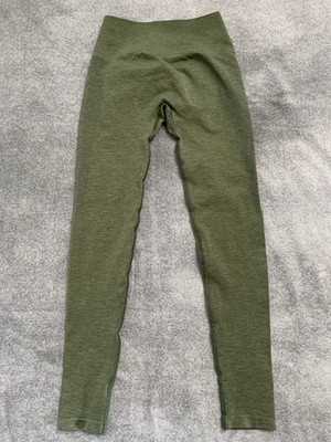 Alphalete Amplify seamless scrunch leggings in an olive green Small